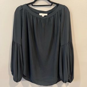 LOFT Black Long Sleeve Blouse